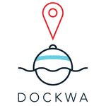 A logo of the dock with an image of a map pin.